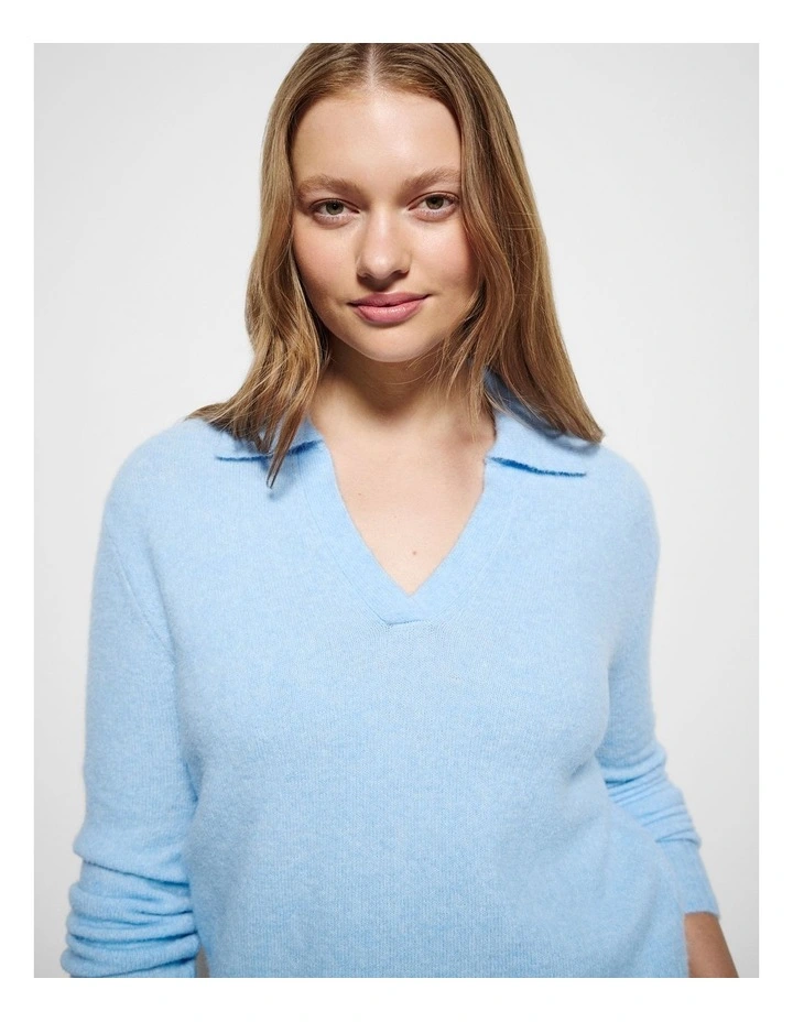 Tracey Polo Top in Cloud Blue image 6