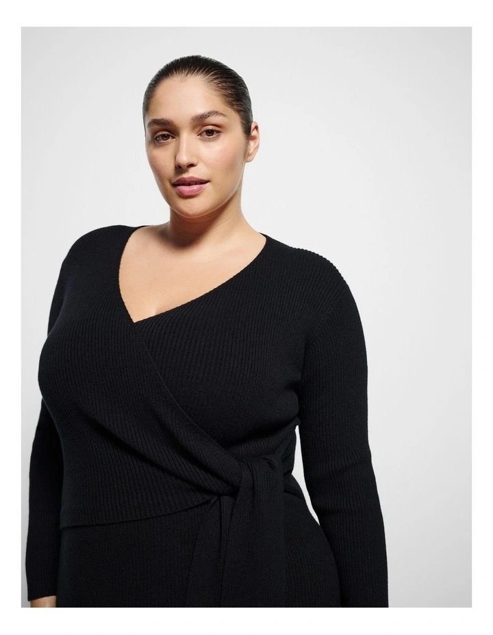 Rennee Knit Dress in Black image 2