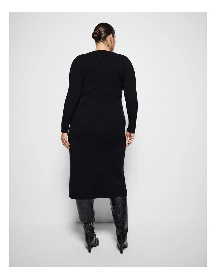 Rennee Knit Dress in Black image 3