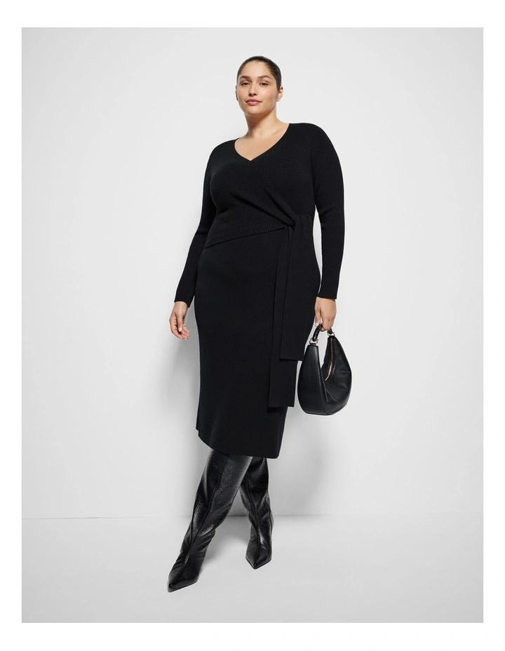 Rennee Knit Dress in Black image 4
