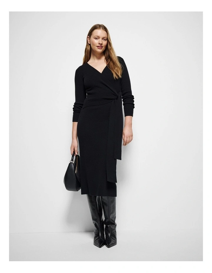 Rennee Knit Dress in Black image 7
