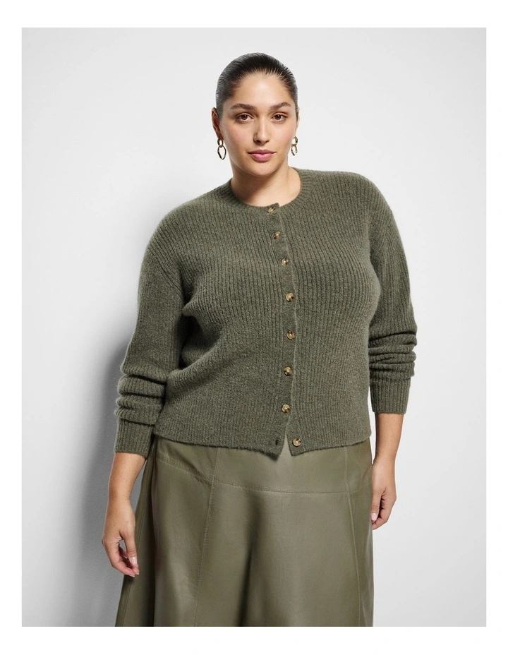 Evie Cardigan in Moss image 1