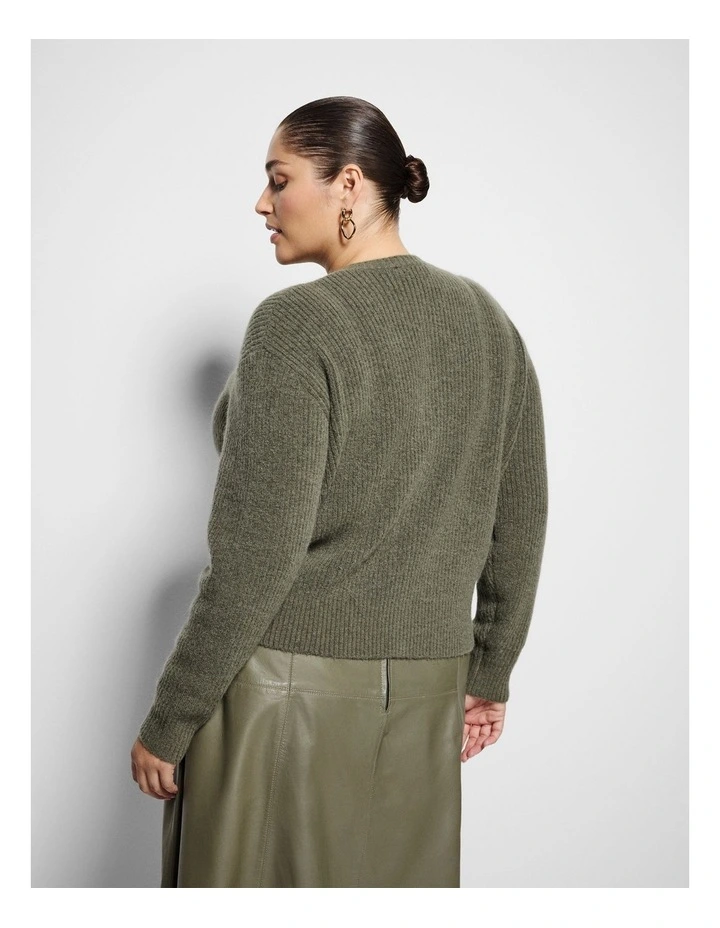 Evie Cardigan in Moss image 3