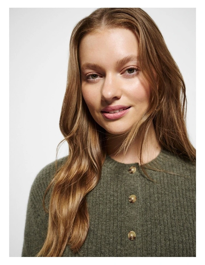 Evie Cardigan in Moss image 6