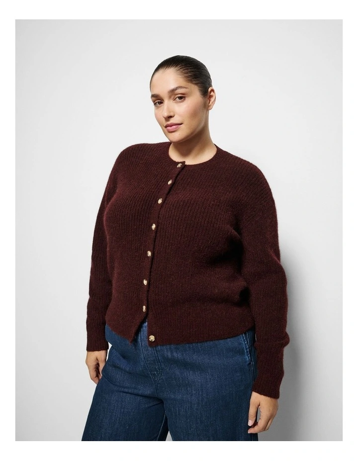 Evie Cardigan in Mulberry image 1