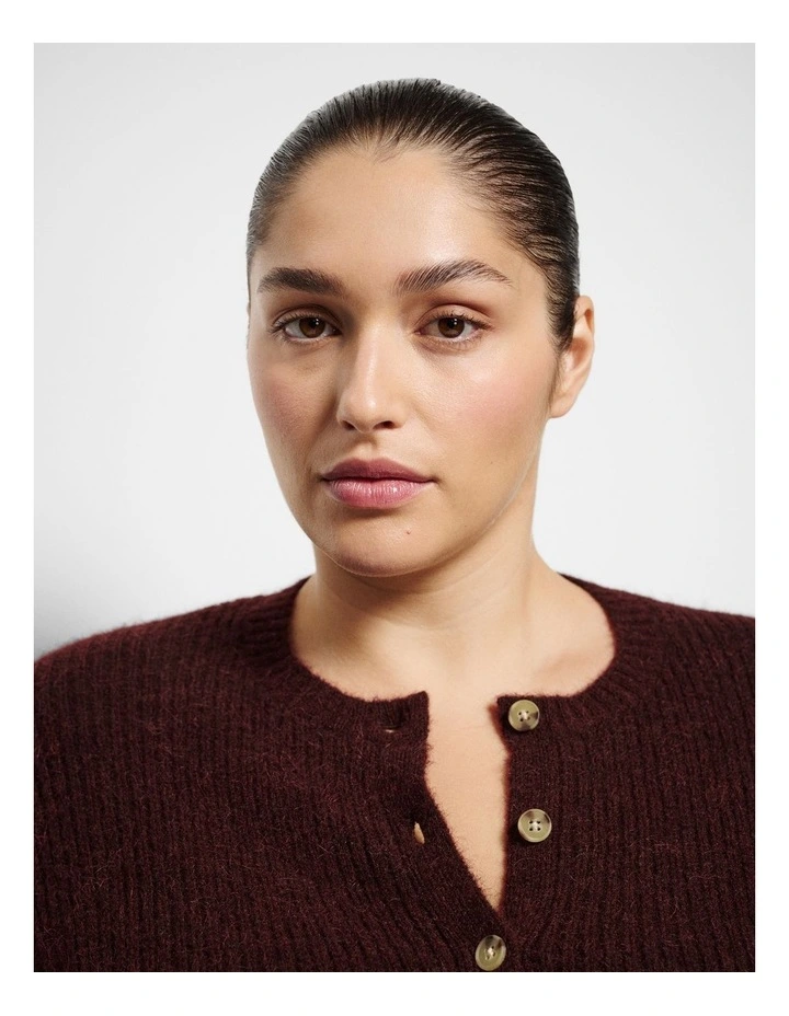 Evie Cardigan in Mulberry image 2