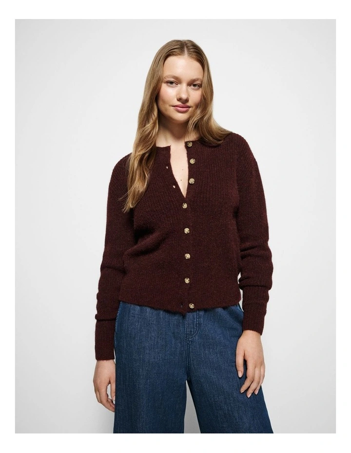 Evie Cardigan in Mulberry image 5