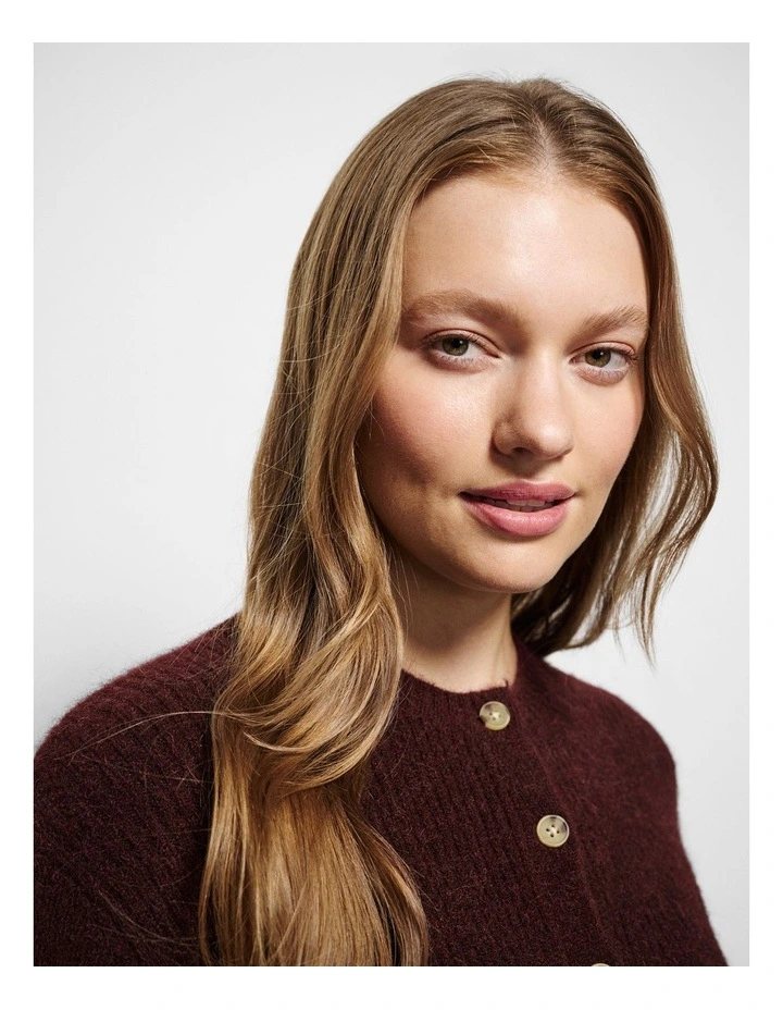 Evie Cardigan in Mulberry image 6