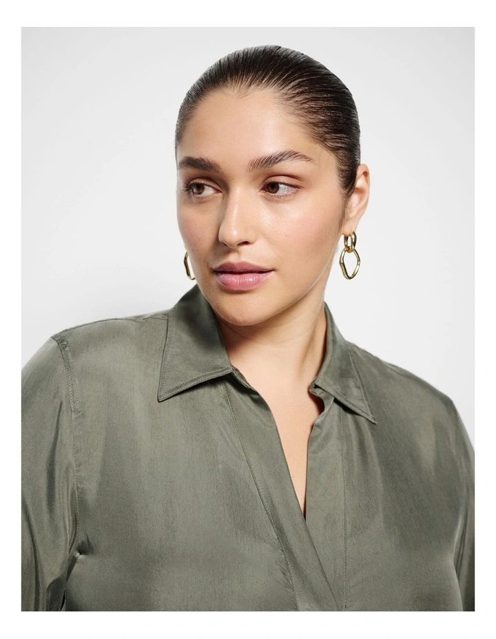 Keyla Shirt in Moss image 2