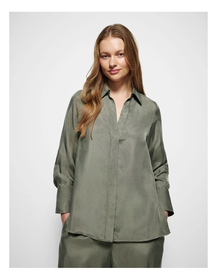 Keyla Shirt in Moss image 7
