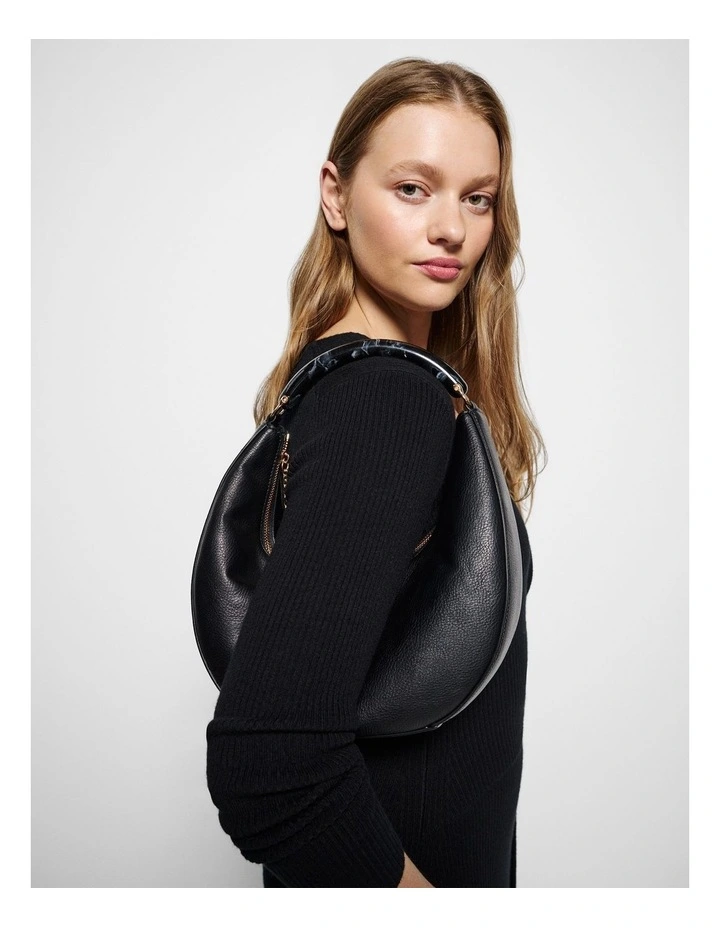 Blake Resin Handle Bag in Black image 2