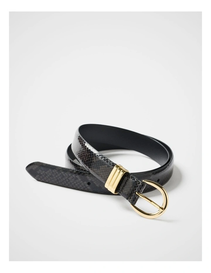 Hadley Leather Belt in Snake image 1