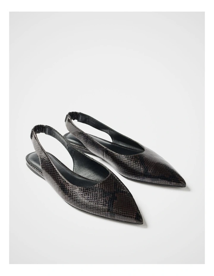 Marcy Leather Flat in Snake image 2