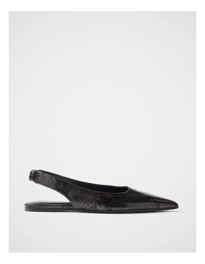 Marcy Leather Flat in Snake image 3