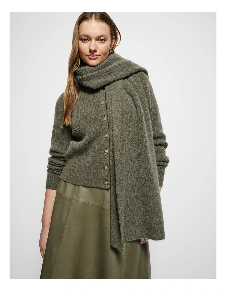 Evie Scarf in Moss image 2