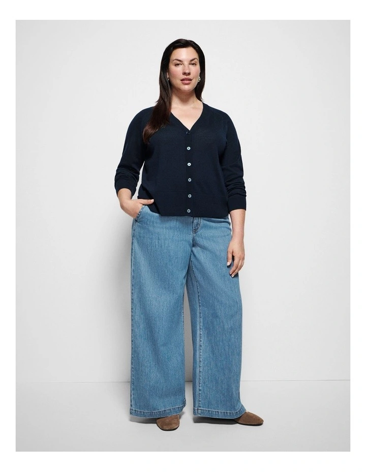 Amanda Cardigan in True Navy image 3
