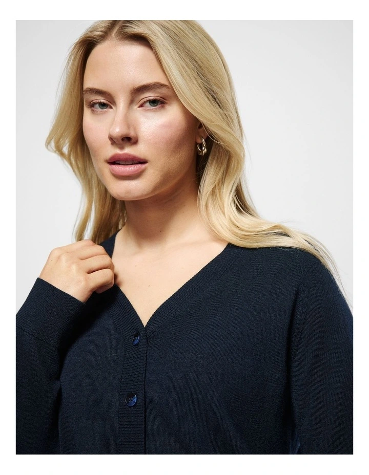 Amanda Cardigan in True Navy image 6