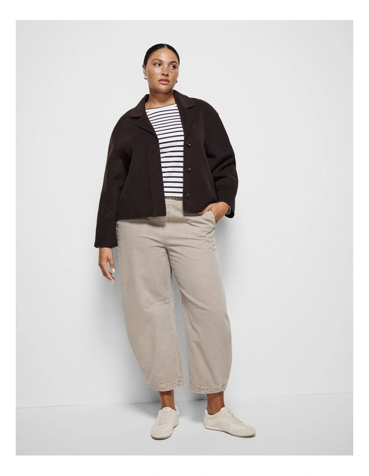 Sarah Long Sleeve Tee in Bitter Chocolate Stripe image 4