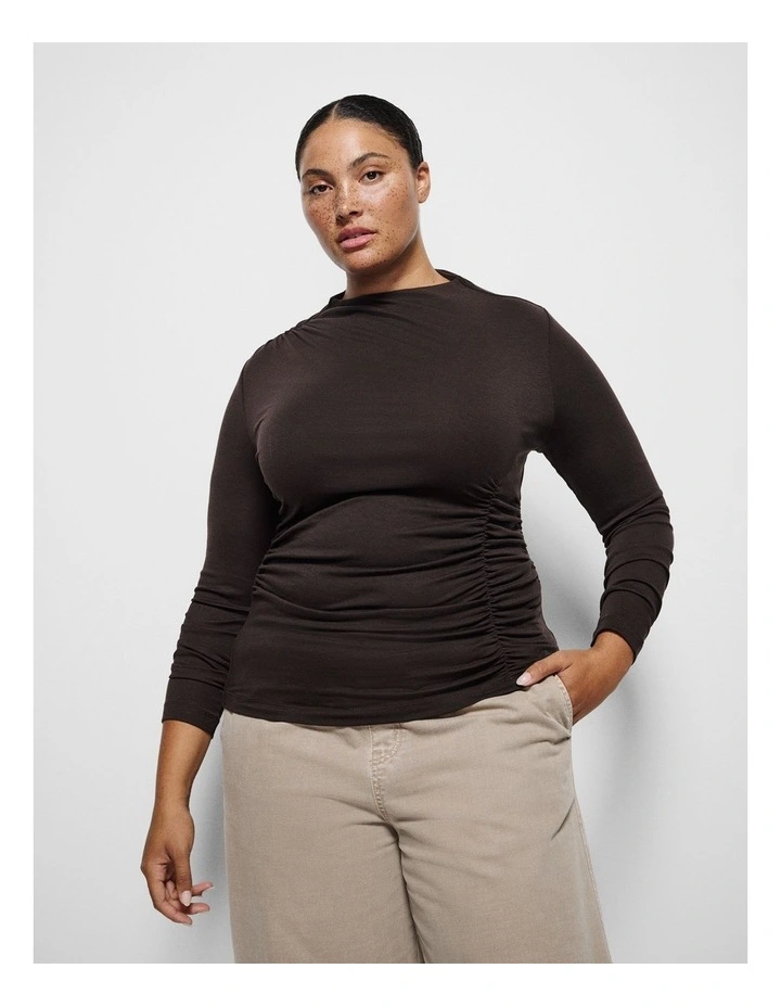 Natasha Top in Bitter Chocolate image 1