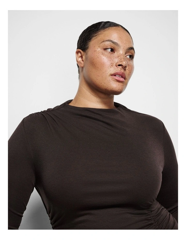 Natasha Top in Bitter Chocolate image 2