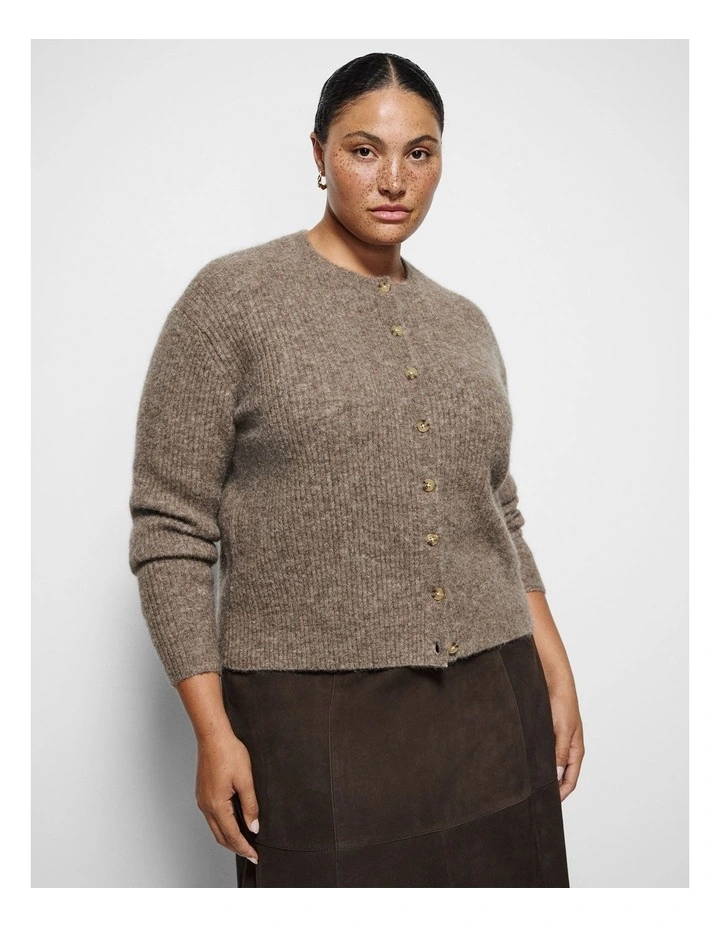 Evie Cardigan in Mocha Marle image 1
