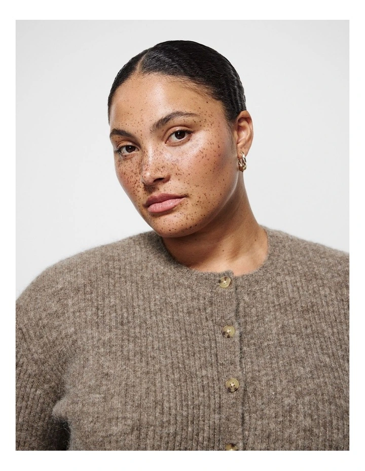 Evie Cardigan in Mocha Marle image 2