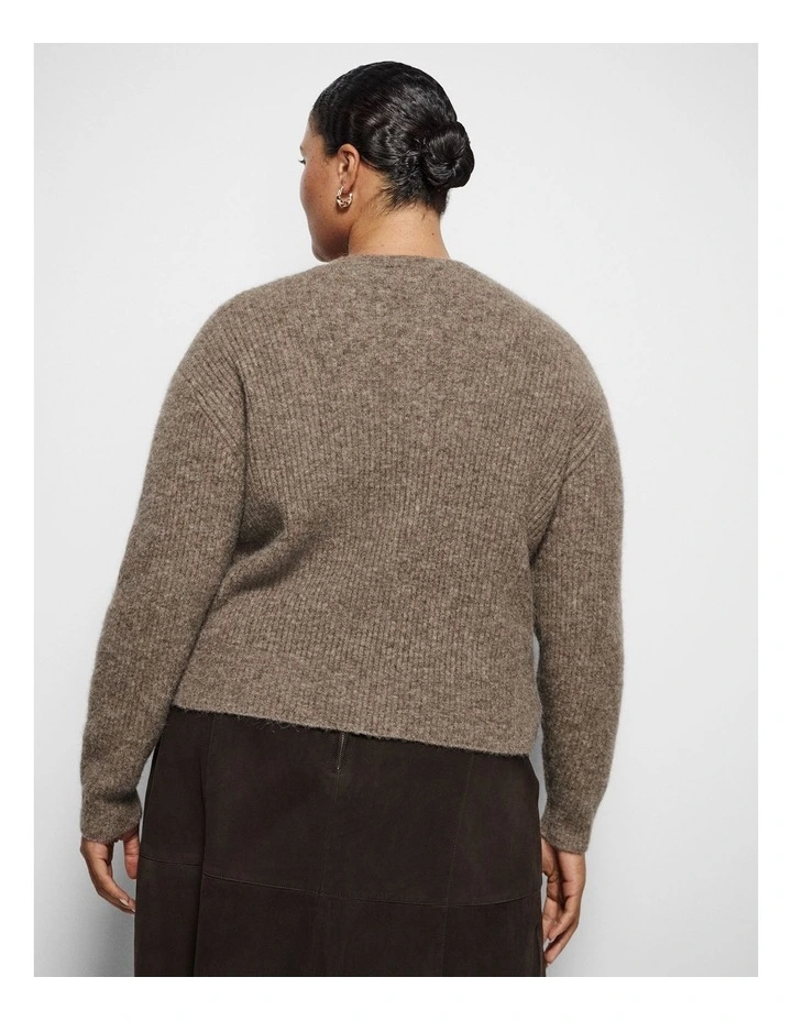 Evie Cardigan in Mocha Marle image 3