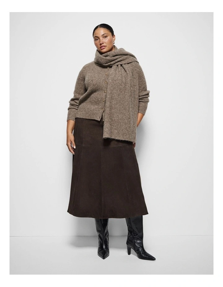 Evie Cardigan in Mocha Marle image 4