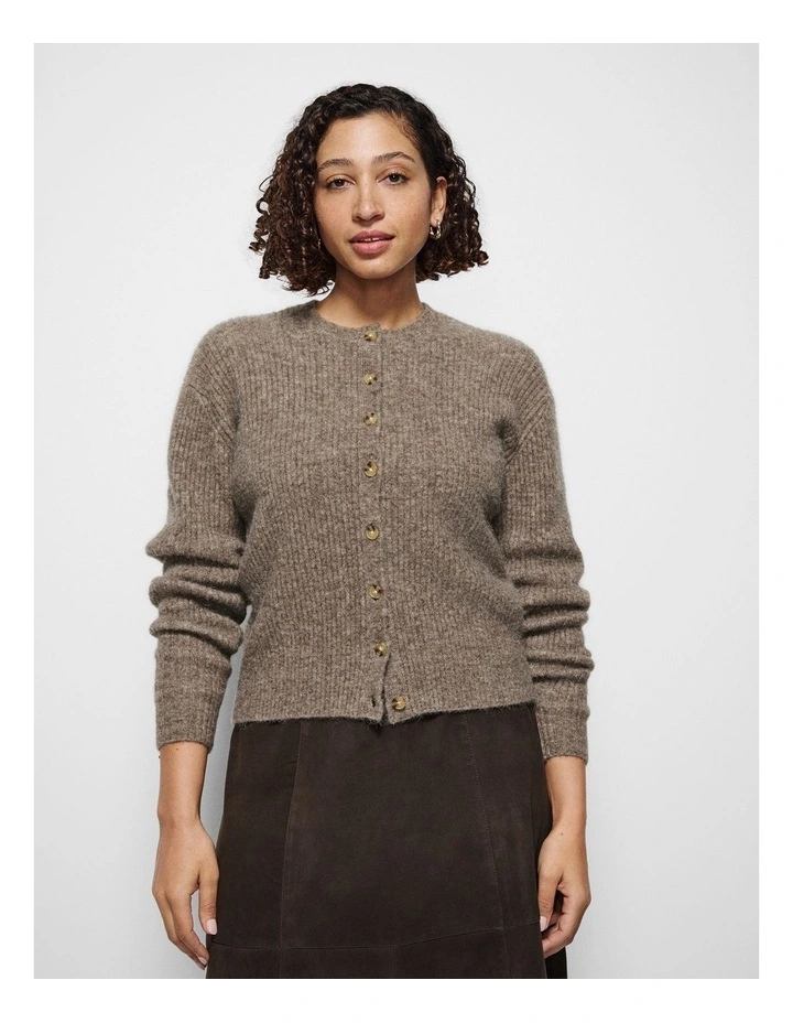 Evie Cardigan in Mocha Marle image 5