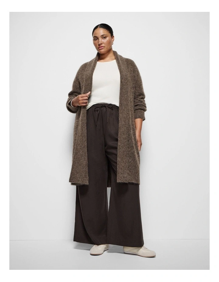 Grace Longline Cardigan in Mocha Marle image 4