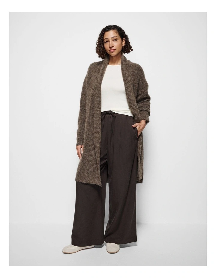 Grace Longline Cardigan in Mocha Marle image 5