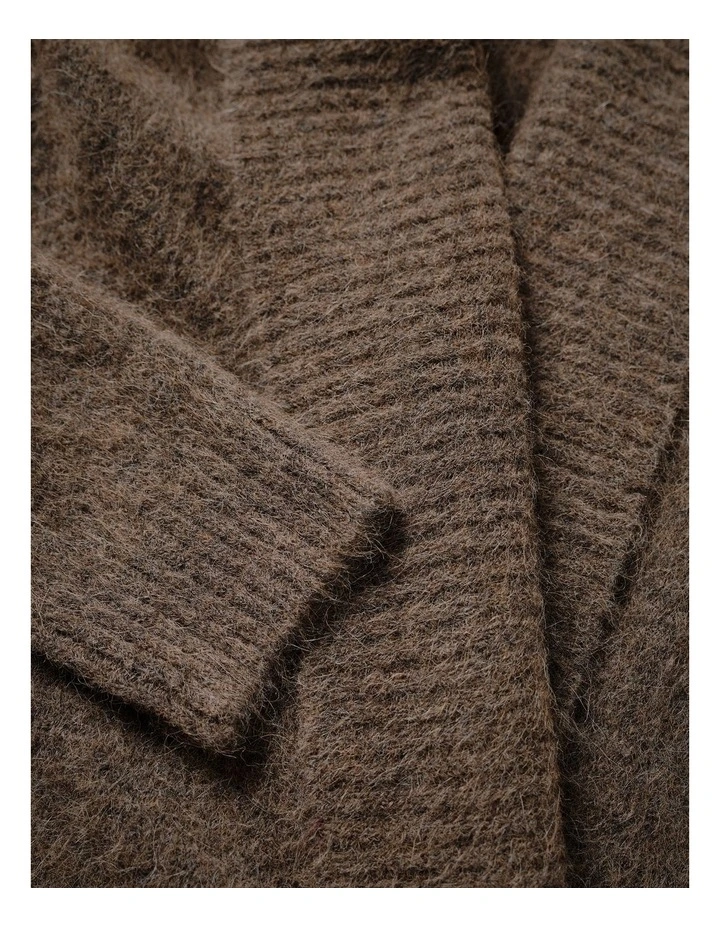 Grace Longline Cardigan in Mocha Marle image 7