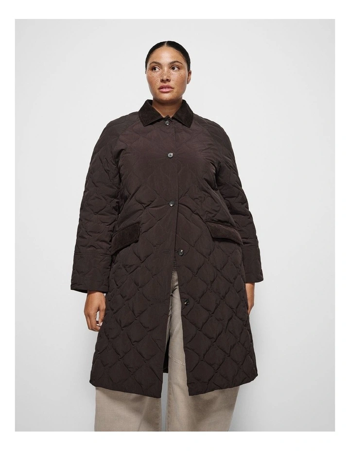 Avery Puffer Jacket in Bitter Chocolate image 1