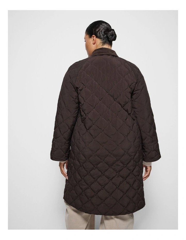 Avery Puffer Jacket in Bitter Chocolate image 3