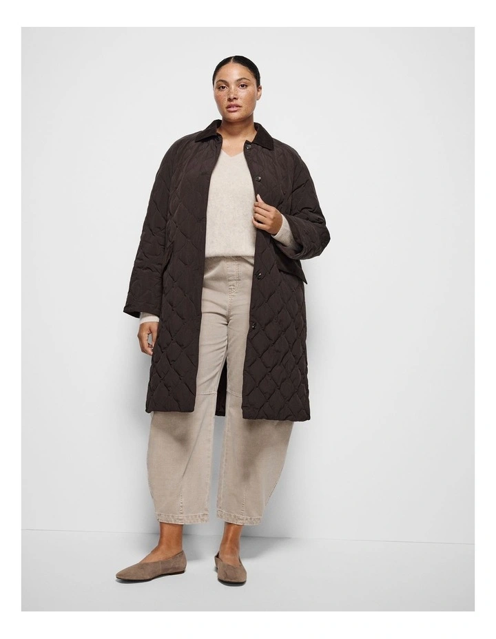 Avery Puffer Jacket in Bitter Chocolate image 4