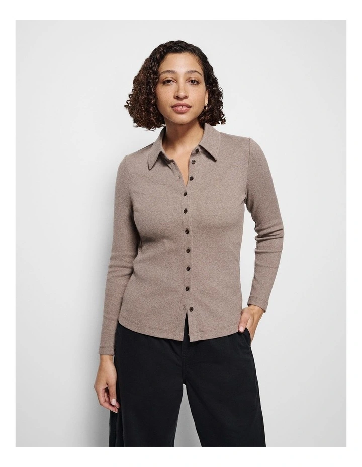 Maxine Cardigan in Mocha Marle image 3