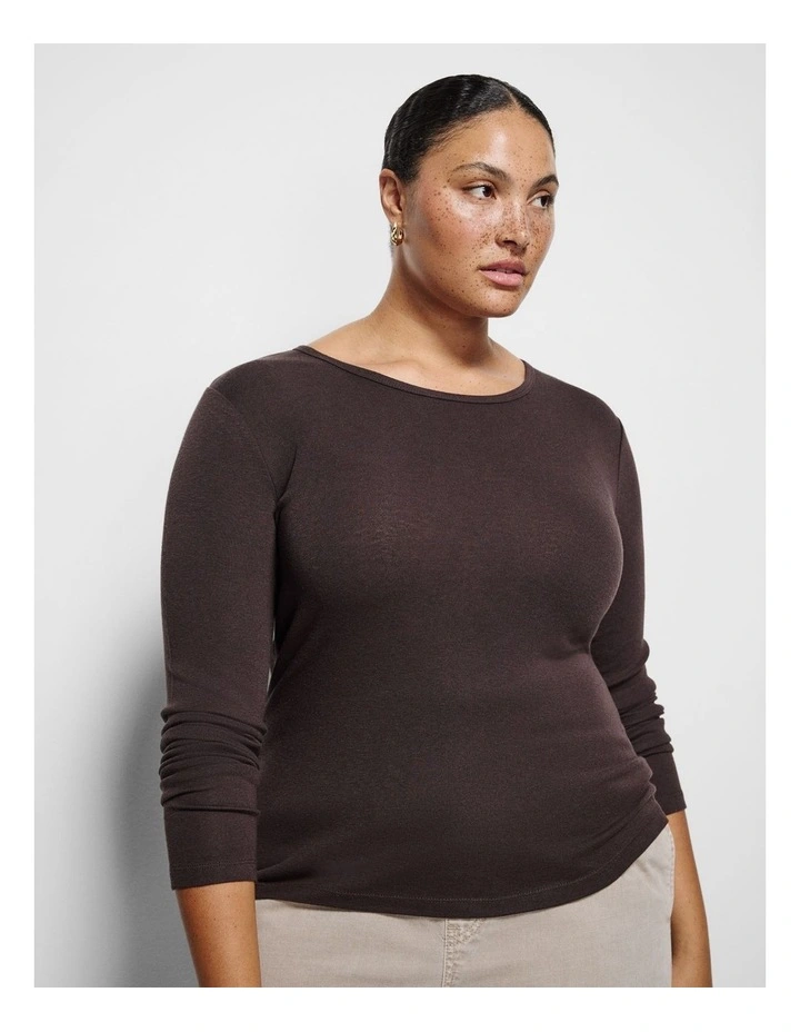 Zoey Top in Bitter Chocolate image 1