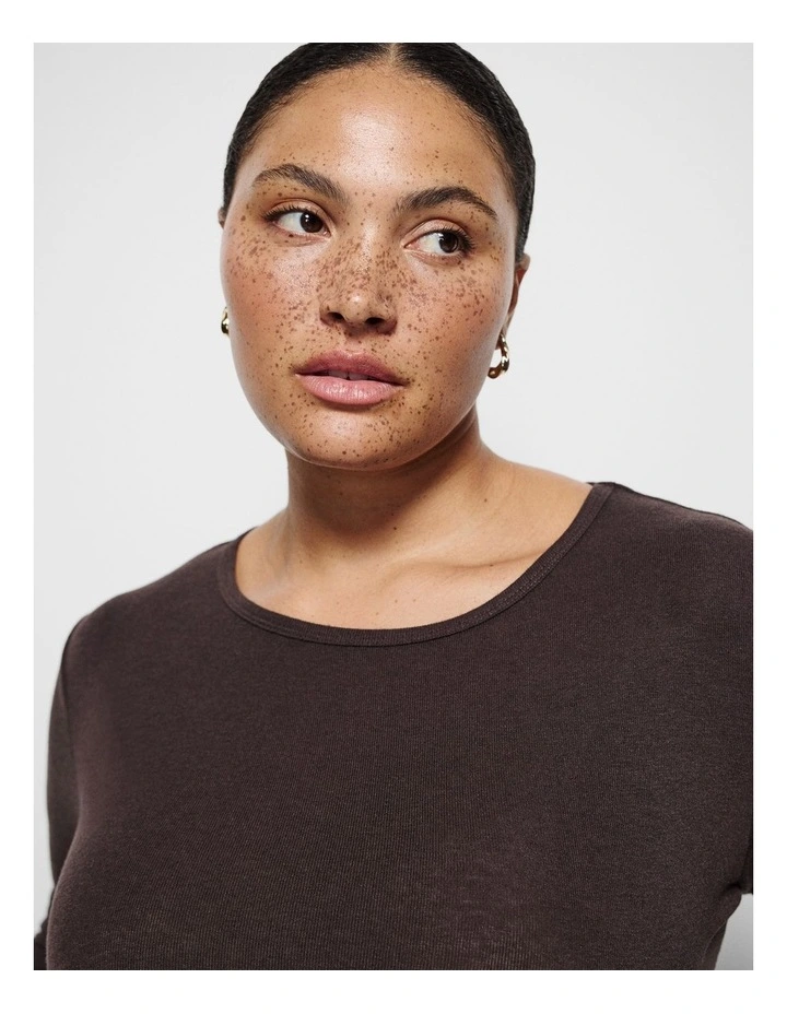 Zoey Top in Bitter Chocolate image 2