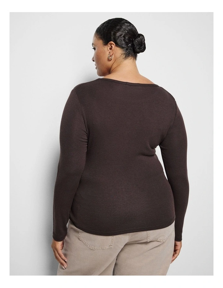 Zoey Top in Bitter Chocolate image 3