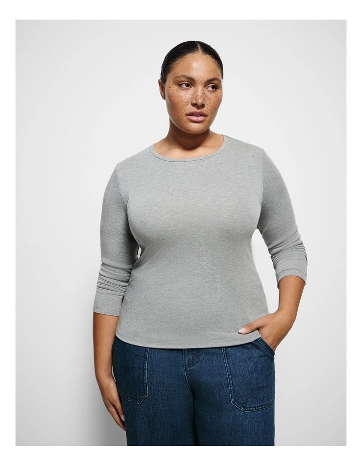 Zoey Top in Light Ash Marle image 1