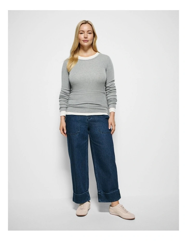Zoey Top in Light Ash Marle image 6