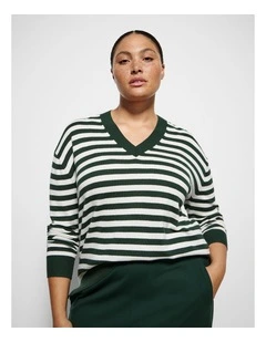 Abbie Knit Jumper in Forest Green