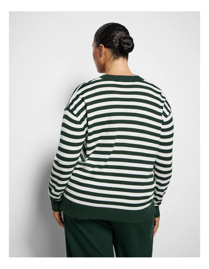 Abbie Knit Jumper in Forest Green image 3