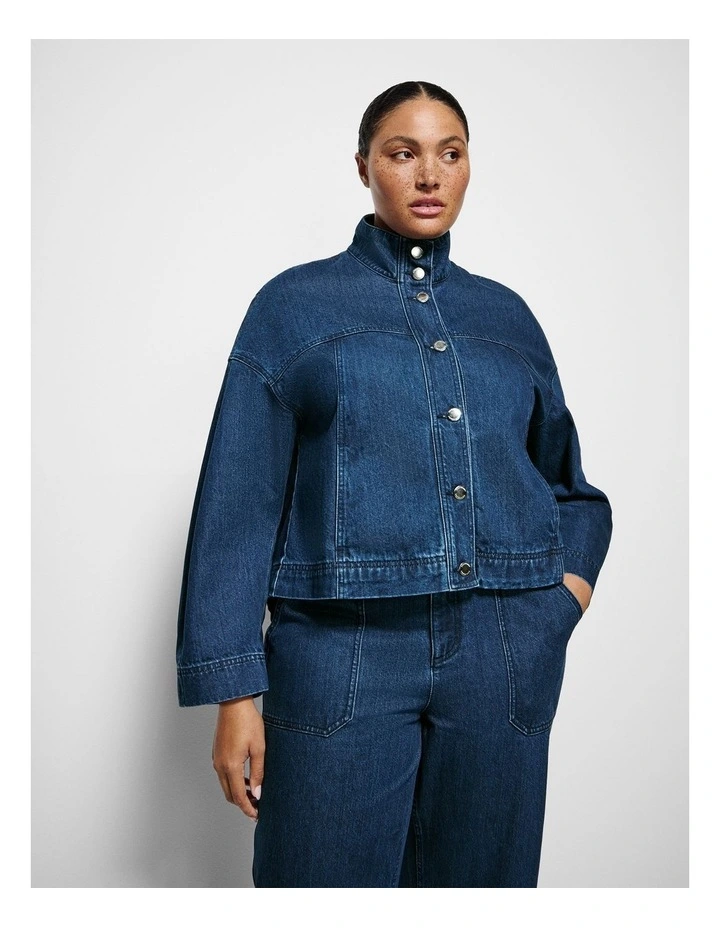 Tayla Jacket in Dark Blue Wash image 1