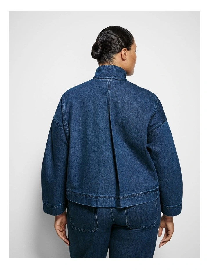 Tayla Jacket in Dark Blue Wash image 3
