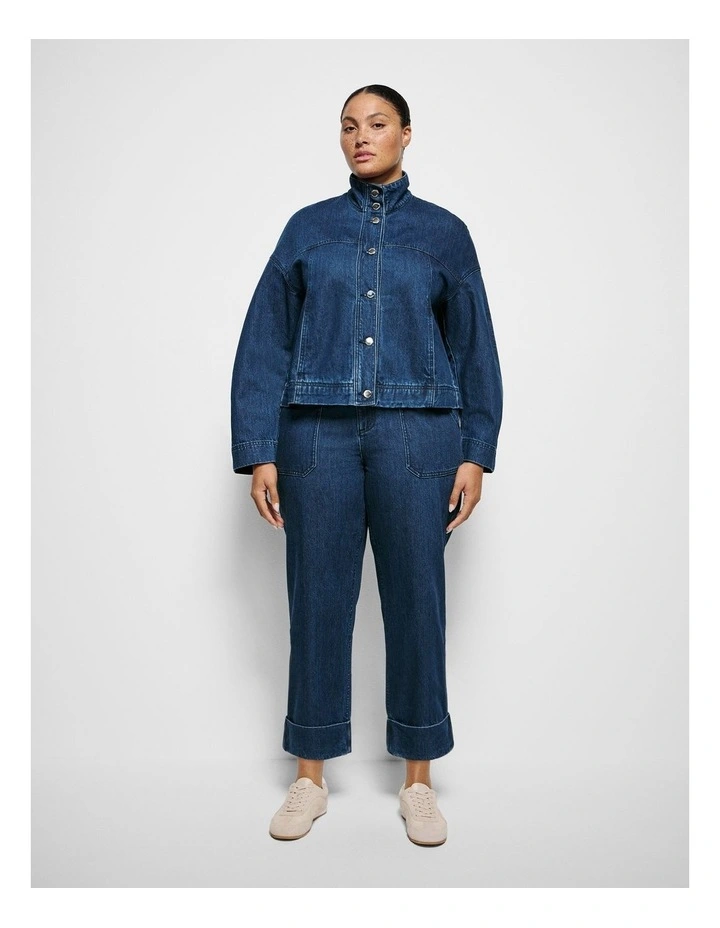 Tayla Jacket in Dark Blue Wash image 4