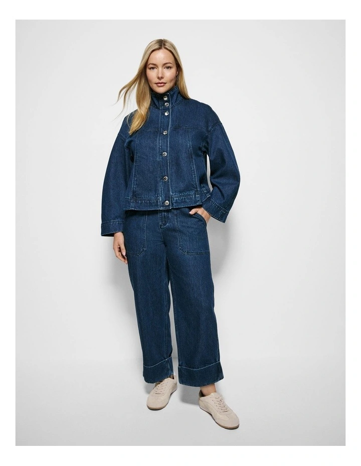 Tayla Jacket in Dark Blue Wash image 6
