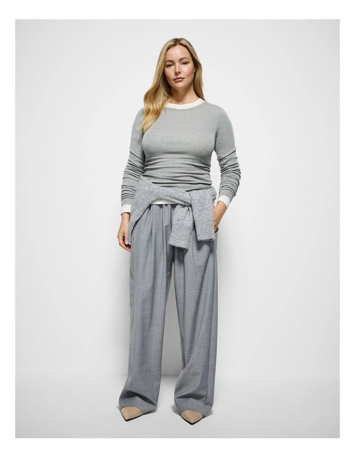 Addison Pant in Light Ash Marle image 5