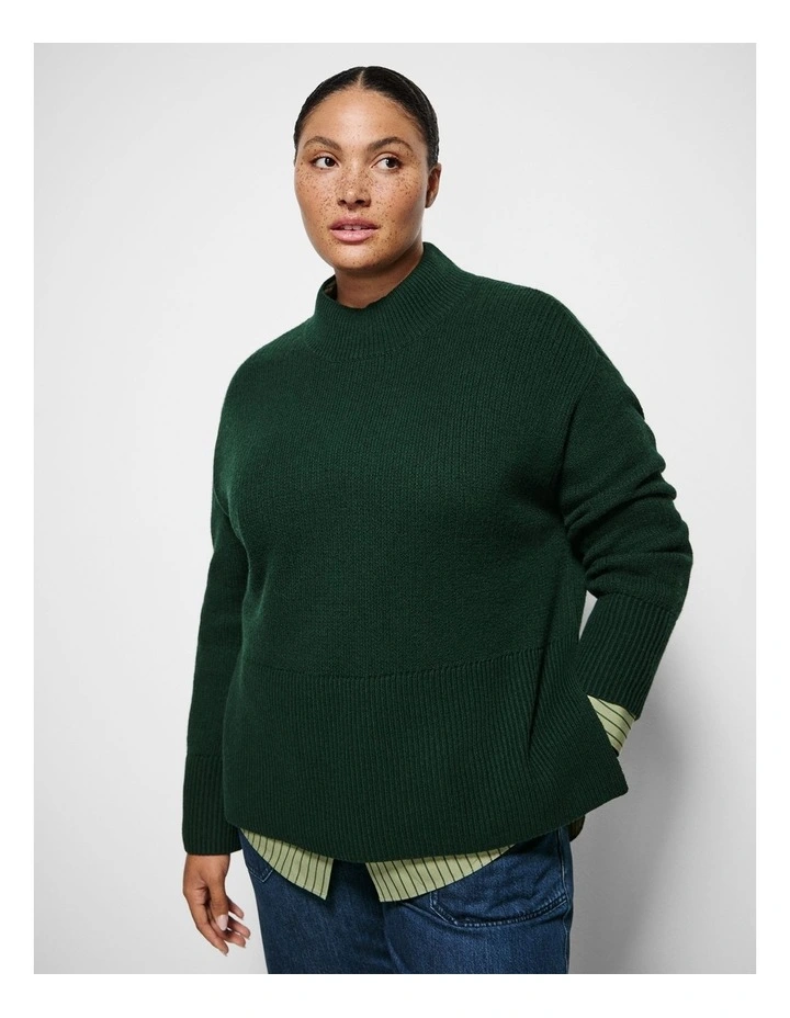 Michelle Knit in Forest Green image 1