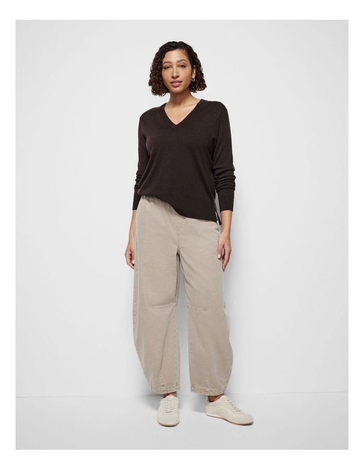 Rylee Knit Jumper in Bitter Chocolate image 6